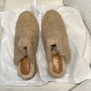 Donald Pliner Sherling mules in excellent condition.